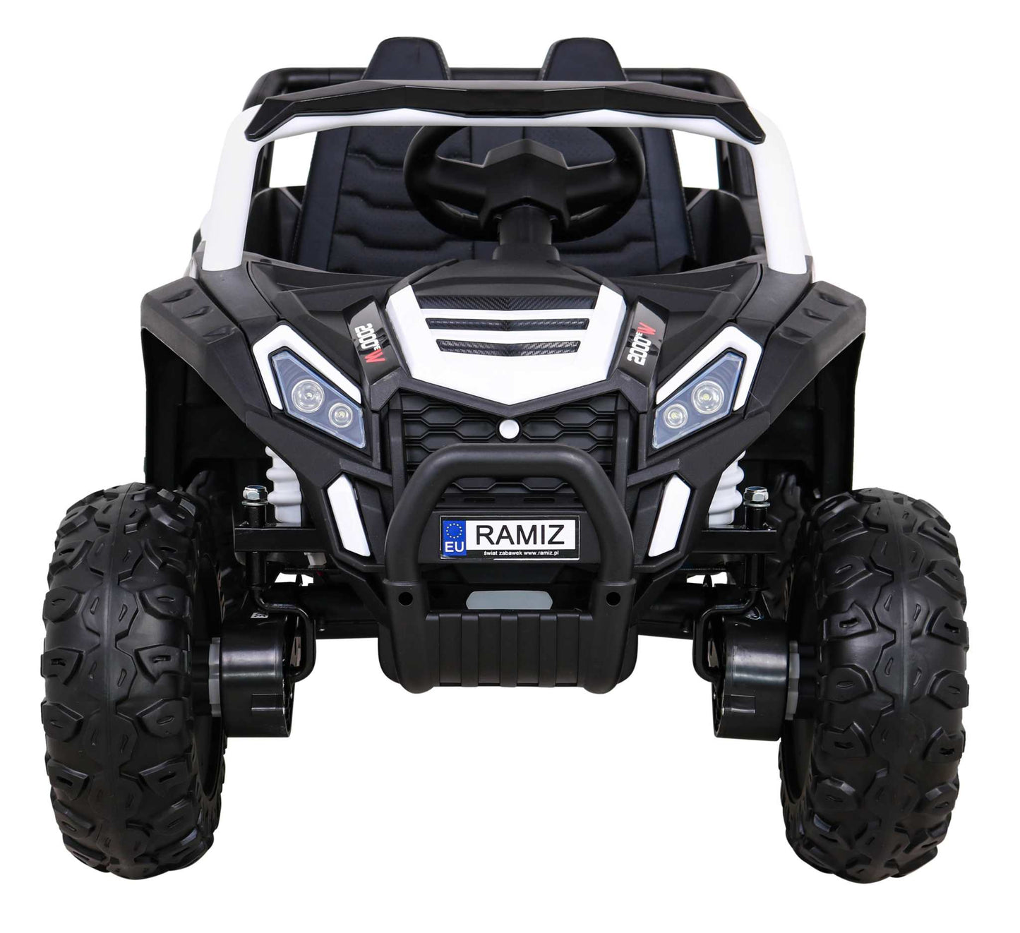 Buggy UTV 2000M white kids electric ride-on car with remote control and LED lights