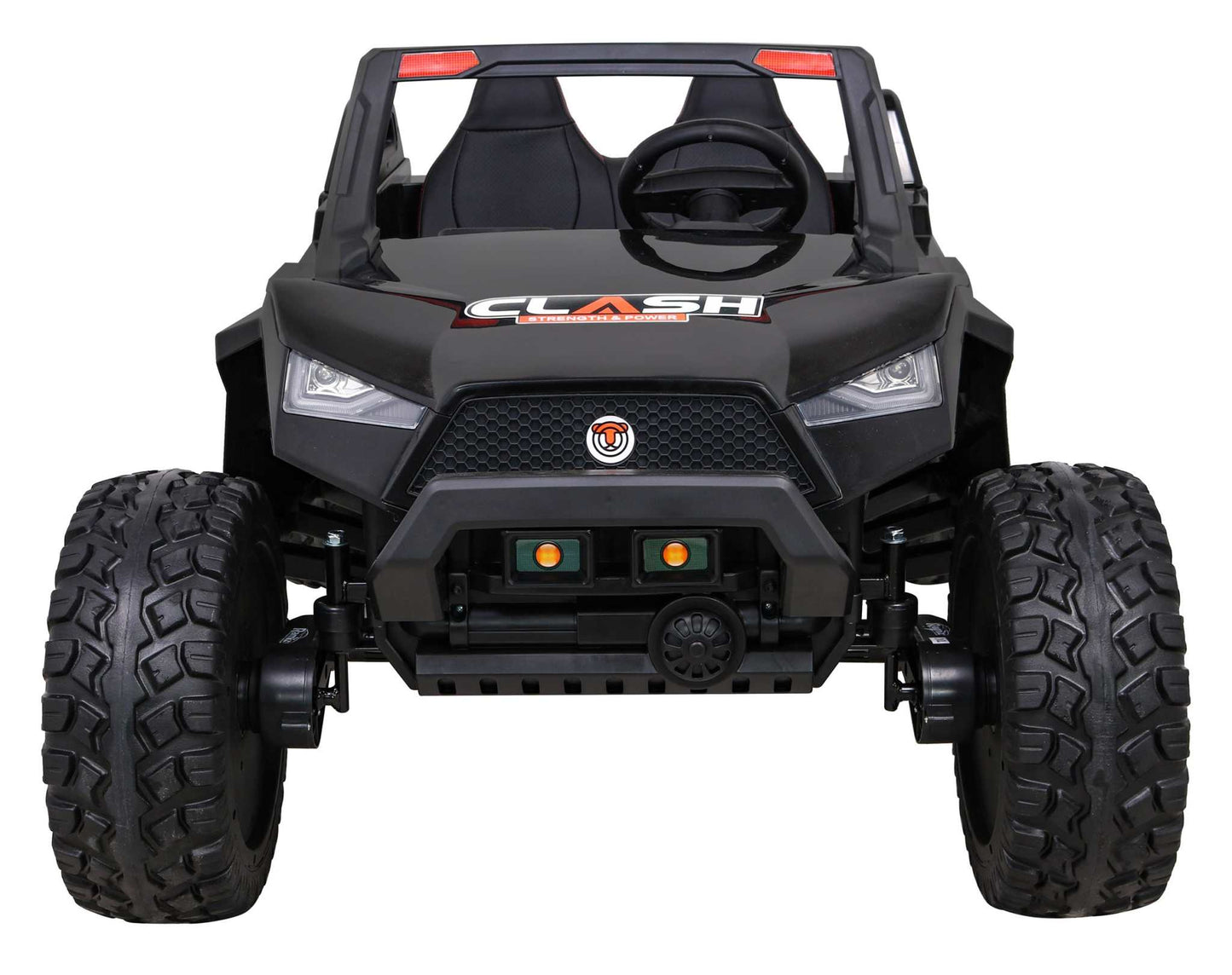 Czarny Buggy Clash 4x4 dla 2 dzieci z pilotem MP3 LED i regulacją siedzenia