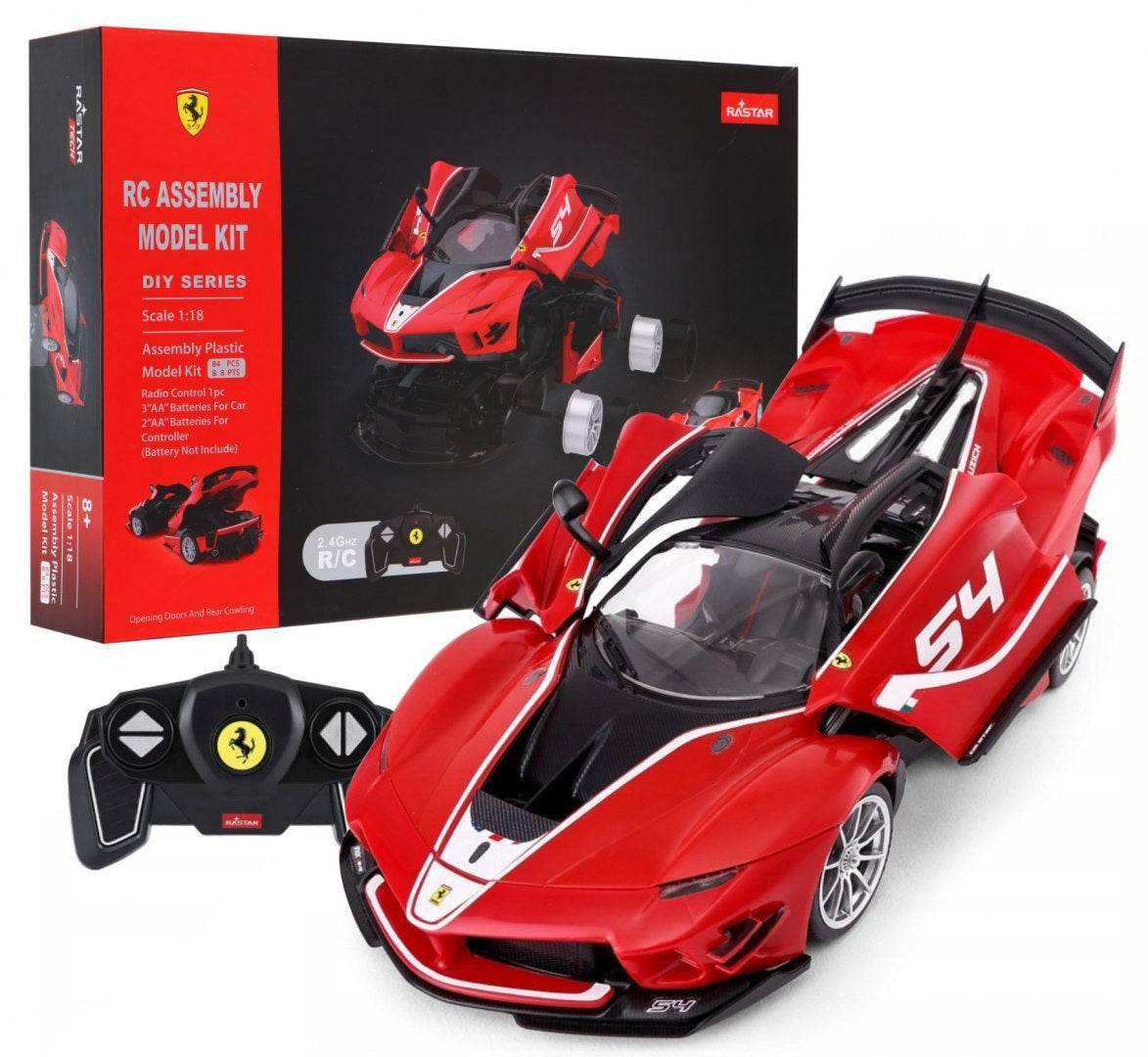 Ferrari FXX-K Evo remote control car model 1:18 red with 2.4 GHz controller and detailed design