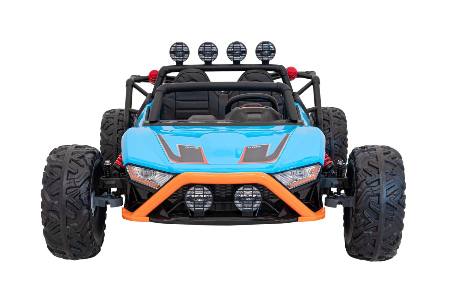 Blue Auto Buggy Racing 5 kids electric ride-on car with dual 200W motors and remote control