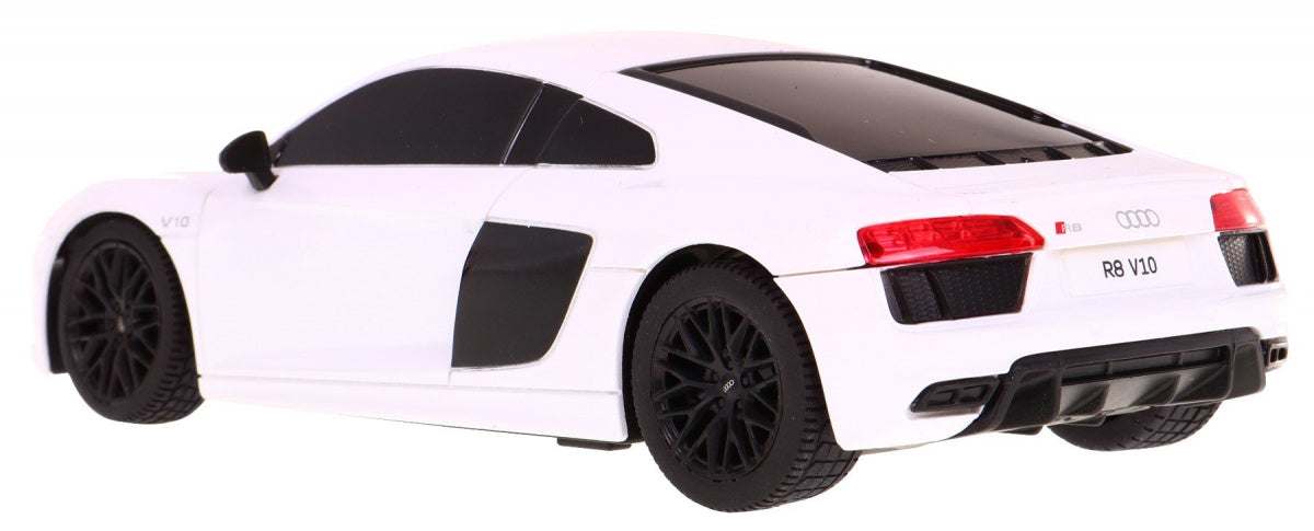 Zdalnie sterowane białe Audi R8 model 1:24 z pilotem 2,4 GHz marki RASTAR