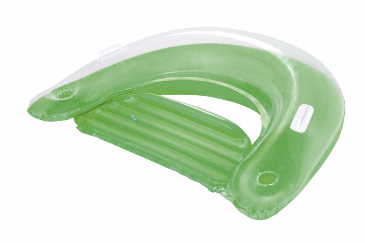 Zielony dmuchany fotel z oparciem Lazy Lounge Bestway do relaksu i odpoczynku