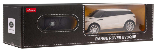 Rastar zdalnie sterowany biały model Range Rover Evoque 1:24 w oryginalnym opakowaniu z kontrolerem marki Land Rover