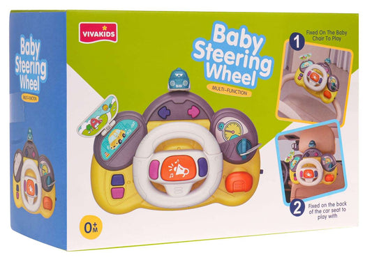 interaktywna kierownica dla dzieci Baby Steering Wheel zabawka edukacyjna zestaw dla małego kierowcy