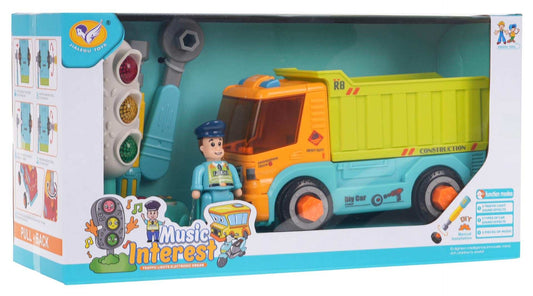 Wywrotka do rozkręcania zabawka edukacyjna dla dzieci z akcesoriami do majsterkowania