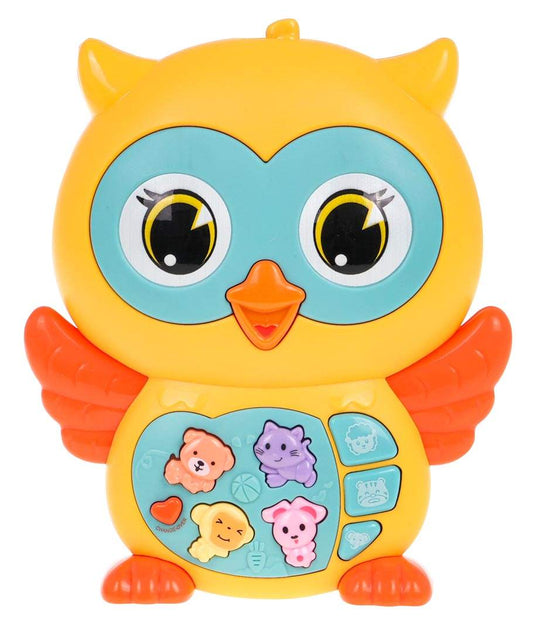 Interaktywna Sowa Żółta dźwięki i światła zabawka edukacyjna dla niemowląt