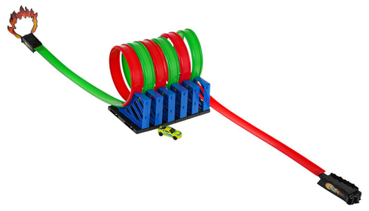 Wyrzutnia Tor Wyścigowy z 6 pętlami 360 stopni, zabawka torowa dla dzieci od 3 lat