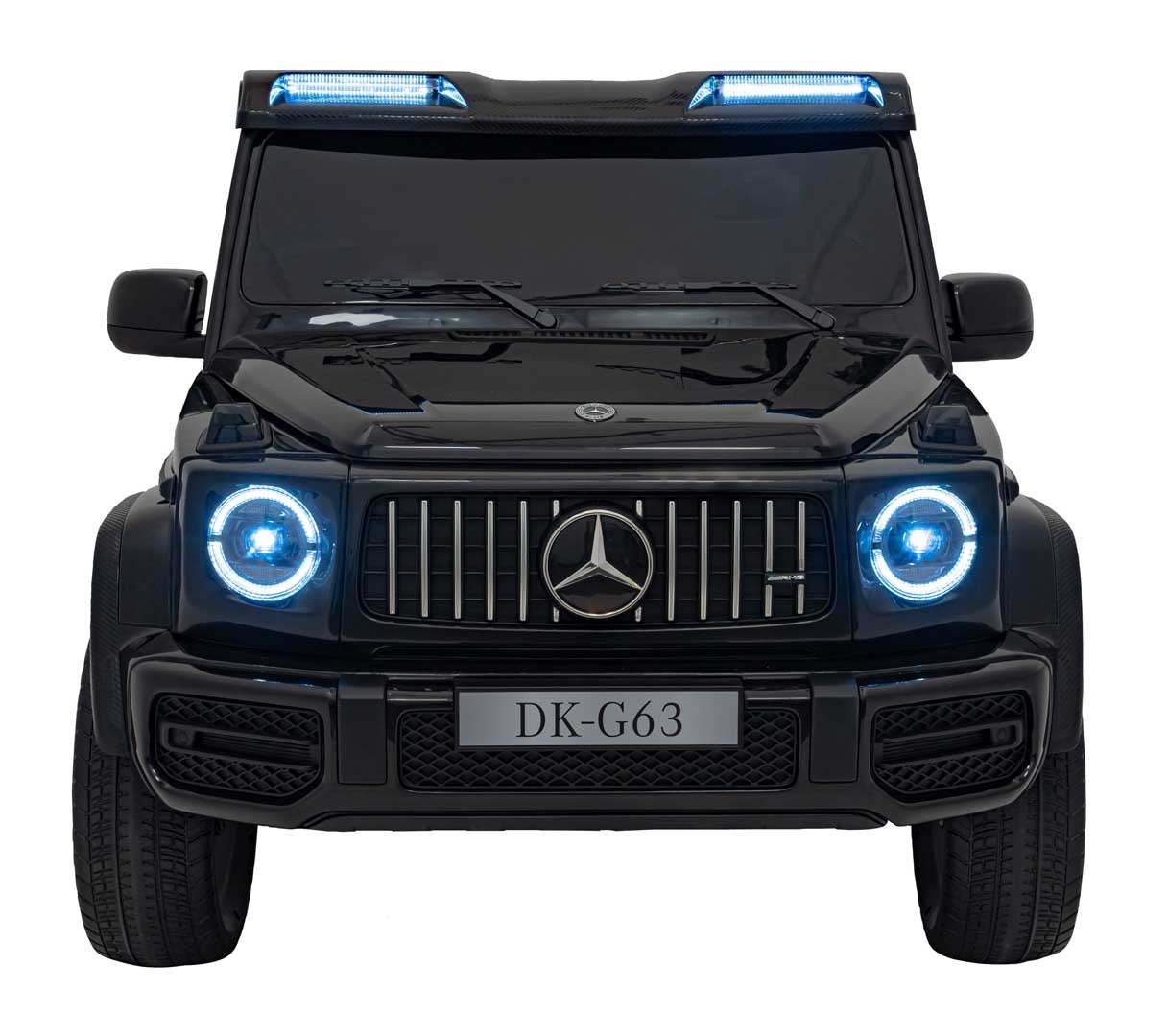 Mercedes G63 AMG XXL black electric ride-on car for kids with LED lights and remote control