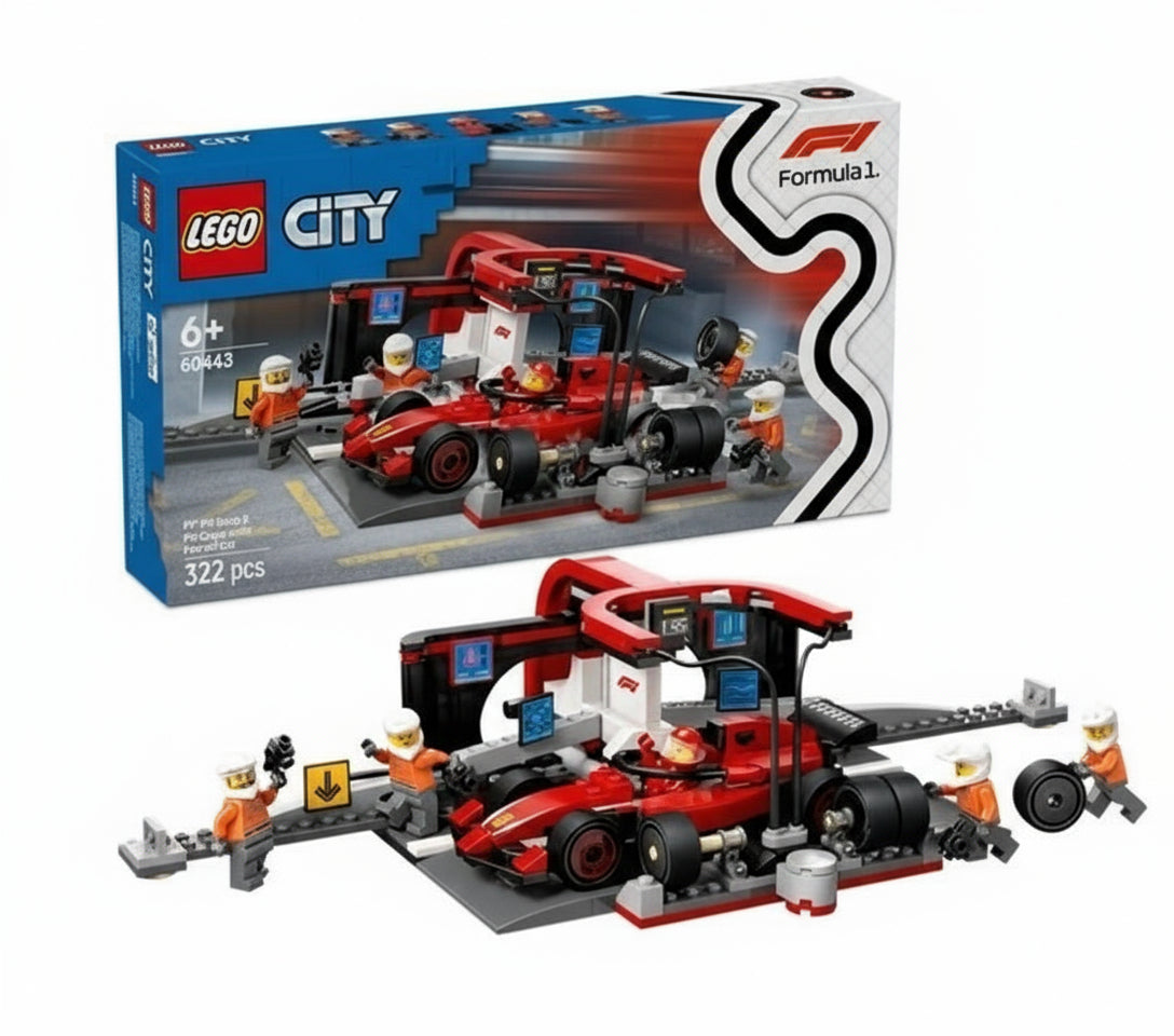 LEGO® CITY 60443 Pit stop i mechanicy z Ferrari