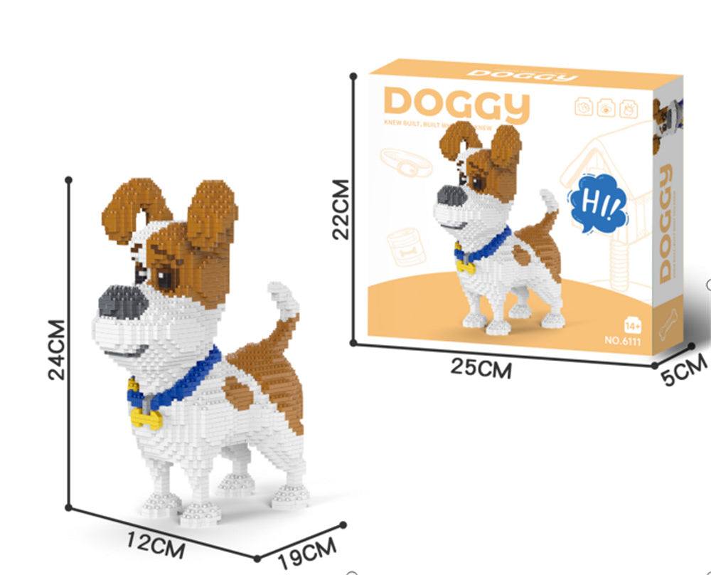 Klocki konstrukcyjne 1930 elementów Jack Russell model 24x19 cm dla 14 lat