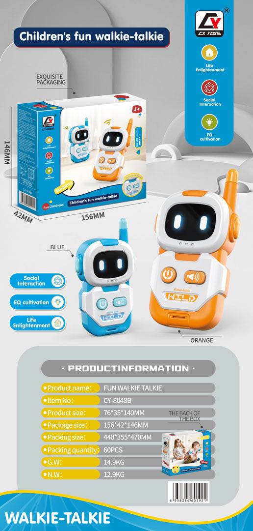 Walkie Talkie Robotic Set colorful modular robots for kids with communication function and durable design