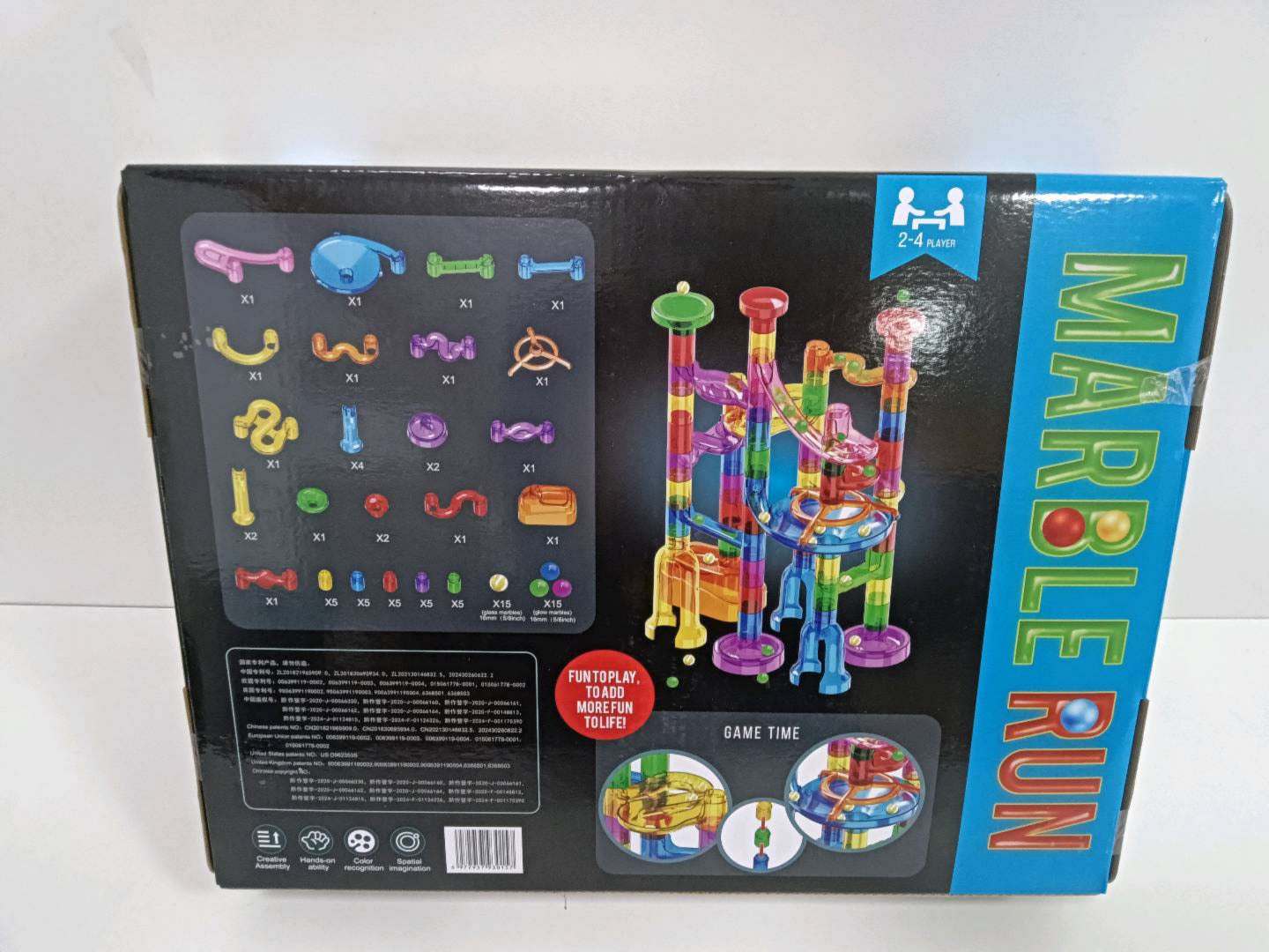 Tor Kulka Świecący w Ciemności zestaw do budowy toru z 72 elementów dla dzieci