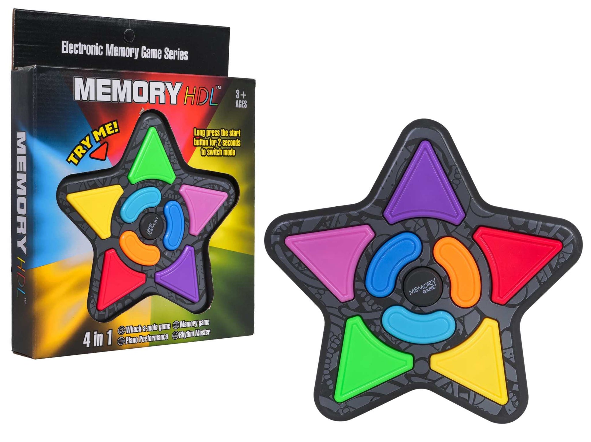 Gra Memory Gwiazda elektroniczna gra pamięciowa dla dzieci od 3 lat w kształcie gwiazdy z kolorowymi przyciskami