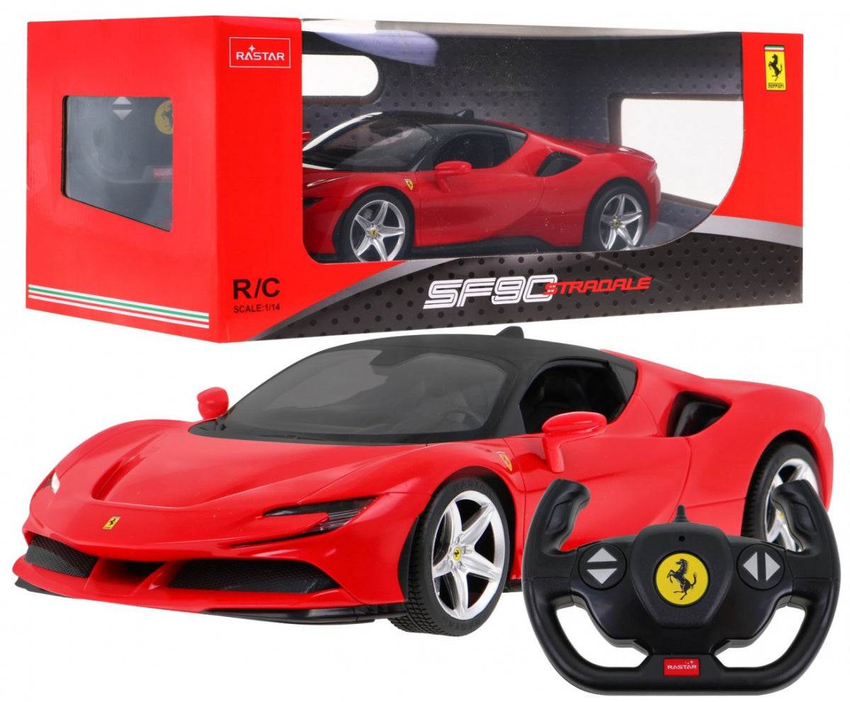 Ferrari SF90 Stradale 1:14 scale red RC car with remote control and detailed design