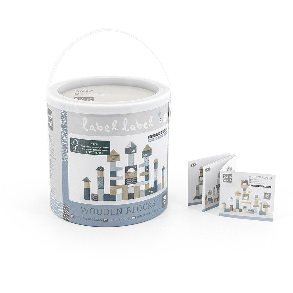 Label Label Klocki drewniane 50 szt.