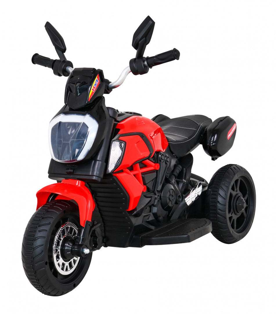 Motorek Fast Tourist czerwony elektryczny pojazd dla dzieci z audio i światłami
