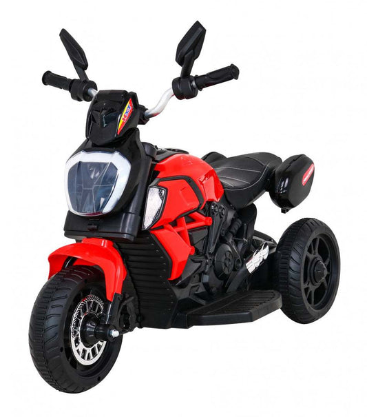 Motorek Fast Tourist czerwony elektryczny pojazd dla dzieci z audio i światłami