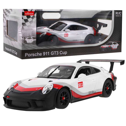 RC Porsche 911 GT3 CUP 1:14 scale remote control car model with LED lights and realistic details