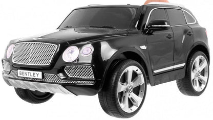 Auto na akumulator Bentley Bentayga dla dzieci w czarnym kolorze z dwusilnikowym napędem 2x45W i pilotem 2,4 GHz