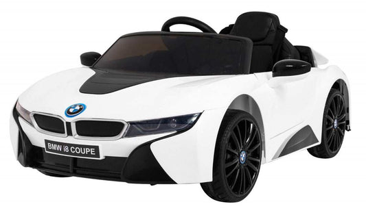 BMW I8 Lift Auto biały dziecięcy samochód na akumulator z pilotem i realistycznym designem