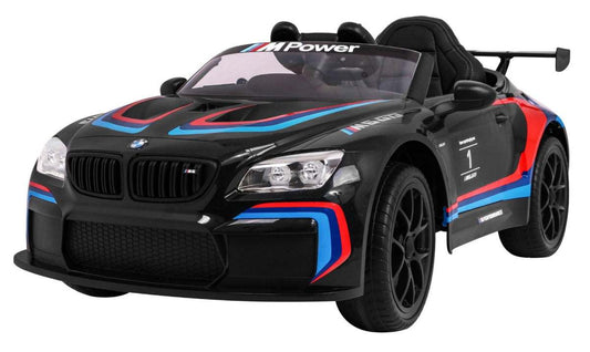 BMW M6 GT3 auto na akumulator dla dzieci czarne z dźwiękami i pilotem zdalnego sterowania