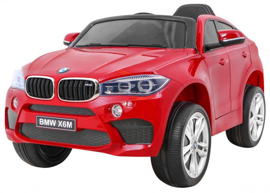 Czerwone BMW X6M elektryczne autko dla dzieci z pilotem zdalnego sterowania.