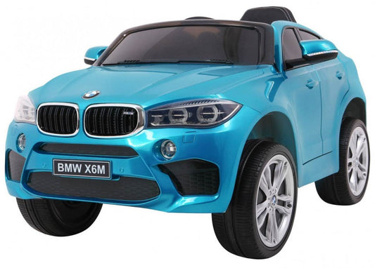 Niebieskie BMW X6M elektryczne autko dla dzieci z pilotem i realistycznym designem SUV-a