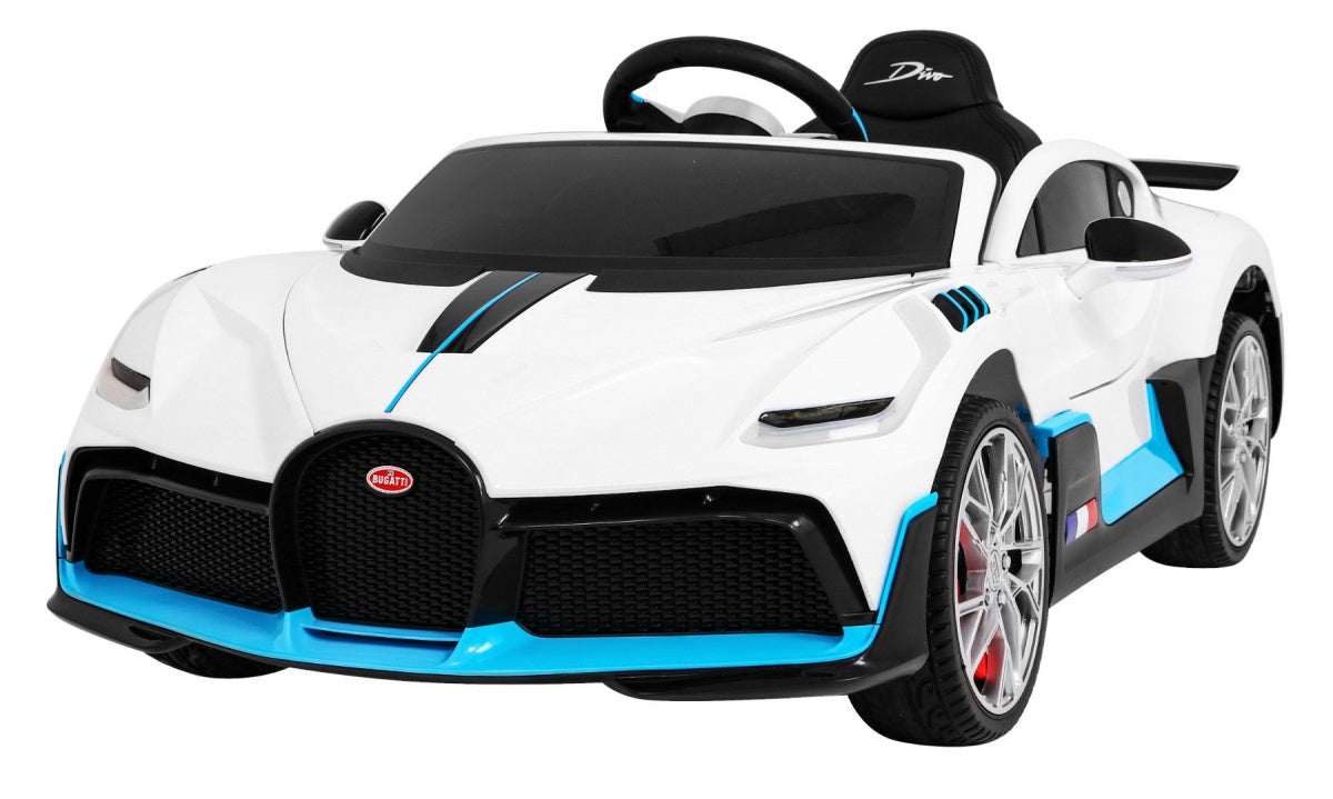 Bugatti Divo Auto dziecięcy biały samochodzik elektryczny z pilotem LED MP3