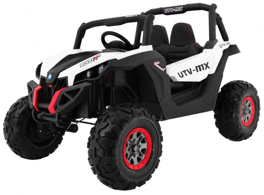 Biały Buggy Dziecięcy SuperStar 4x4 z pilotem, LED, MP4 i bagażnikiem