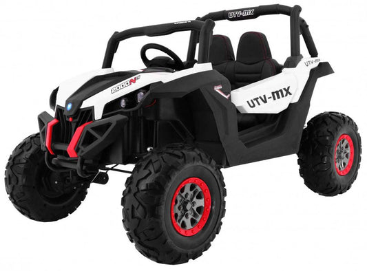 Buggy SuperStar 4x4 dla dzieci biały napęd 4x4 pilot LED bagażnik komfortowa jazda