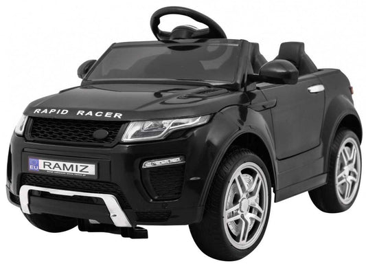 Rapid Racer elektryczny samochód dziecięcy czarny SUV z pilotem 24G i realistycznym oświetleniem LED