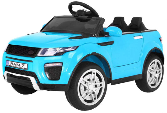 Niebieski elektryczny SUV Autko Rapid Racer dla dzieci z pilotem i MP3