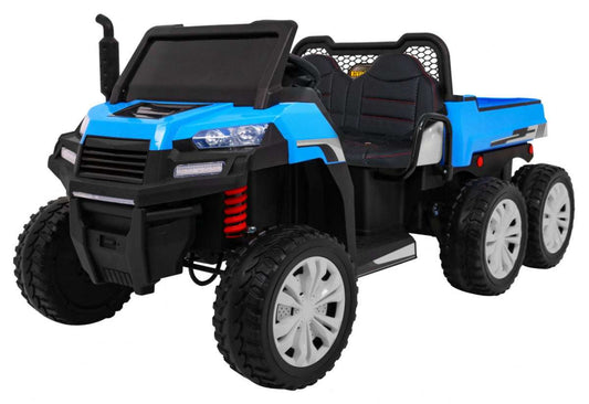 Niebieskie autko terenowe Farmer Truck 4x4 dla dwóch dzieci z pilotem i audio