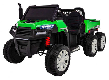 Zielone Autko Farmer Truck 4x4 dla dwóch dzieci z pilotem i audio LED
