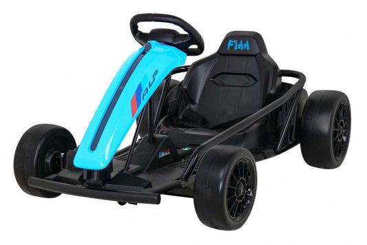 Gokart FX1 Drift Master dziecięcy niebieski z kołami EVA i sportowym siedzeniem