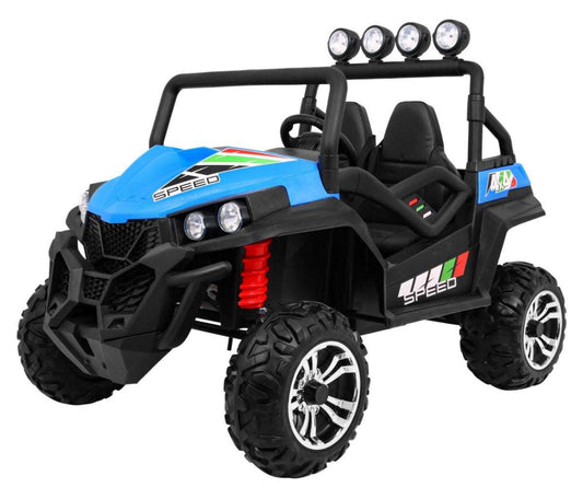Grand Buggy 4x4 niebieski elektryczny samochód terenowy dla dzieci z pilotem LED MP3