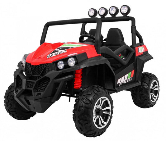 Grand Buggy Strong Lift 4x4 red kids electric ride-on car with LED lights and remote control