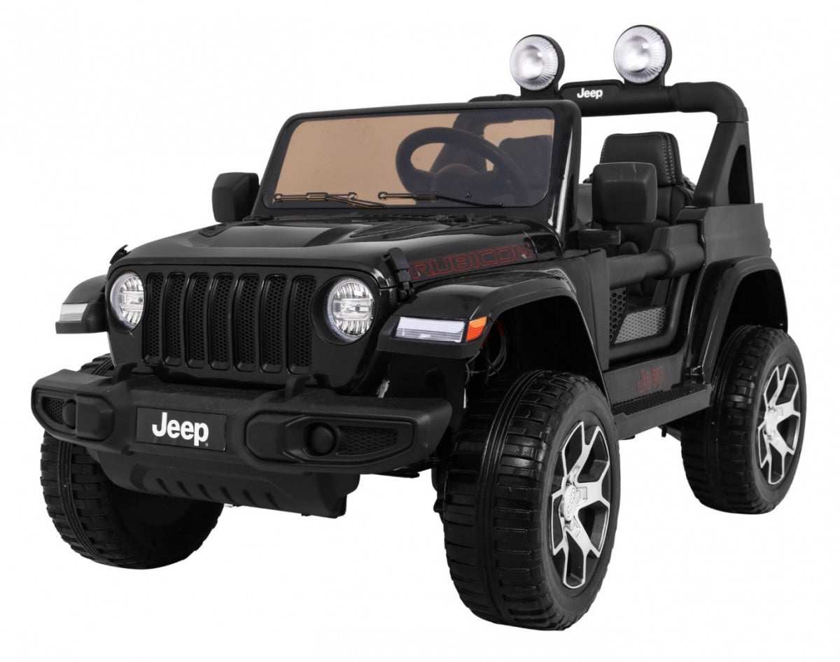 Jeep Wrangler Rubicon dziecięcy terenowy pojazd 4x4 na akumulator z pilotem czarny