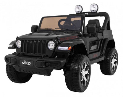 Jeep Wrangler Rubicon dziecięcy terenowy pojazd 4x4 na akumulator z pilotem czarny
