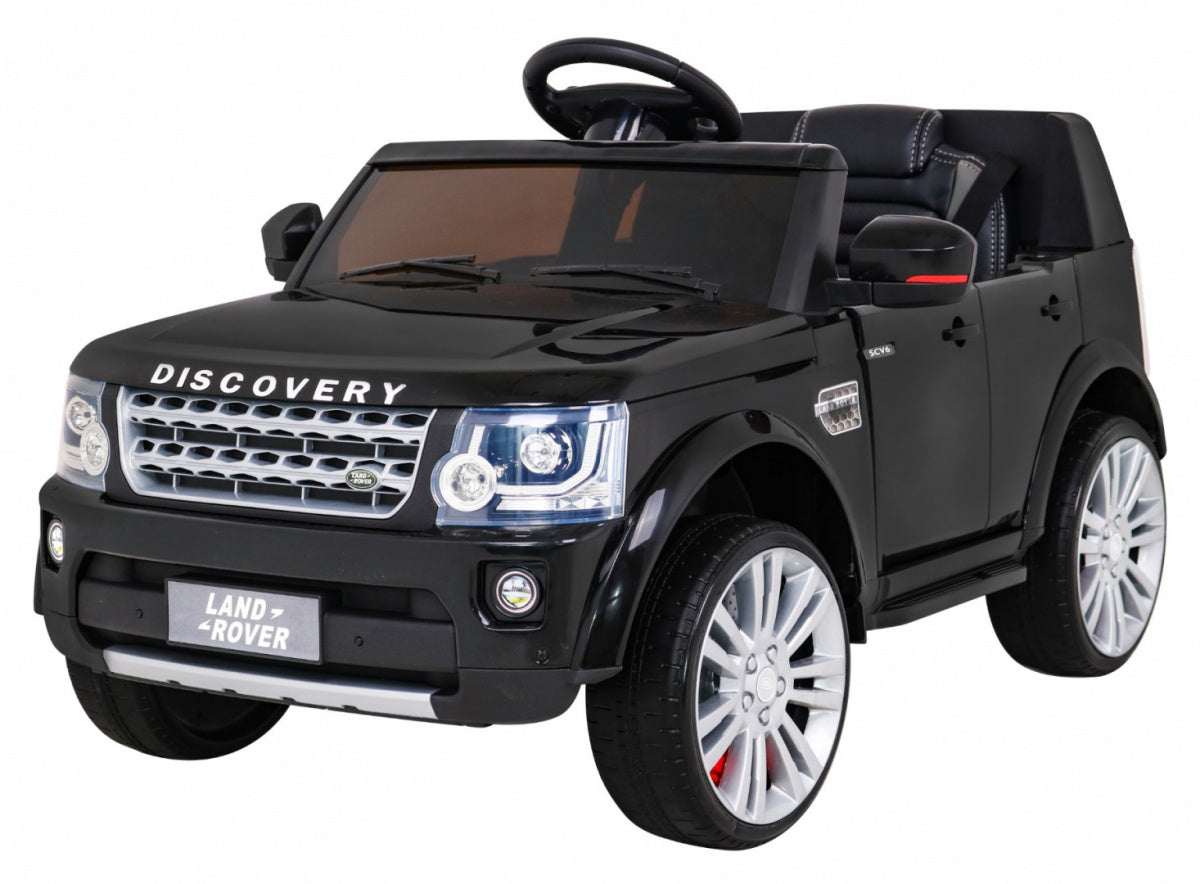 Czarny Land Rover Discovery auto elektryczne dla dzieci z pilotem zdalnego sterowania i realistycznym designem SUV.