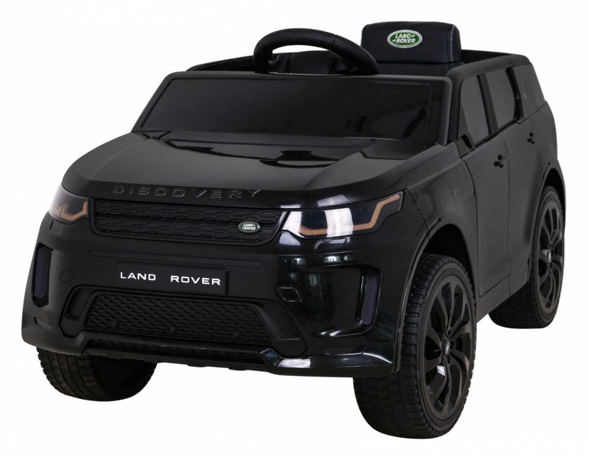 Czarny elektryczny Land Rover Discovery Sport SUV dla dzieci z pilotem i realistycznymi światłami LED