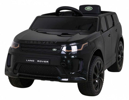 Czarny elektryczny Land Rover Discovery Sport SUV dla dzieci z pilotem i realistycznymi światłami LED