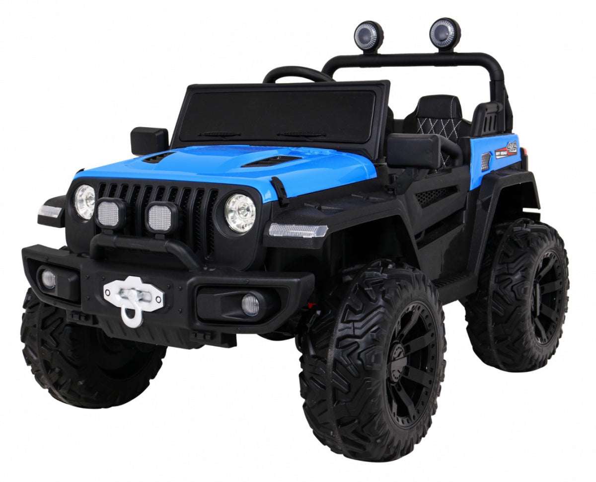 Master Of Terain Niebieski blue 12V kids off-road ride-on car with 3 speeds and remote control