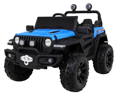 Master Of Terain Niebieski blue 12V kids off-road ride-on car with 3 speeds and remote control