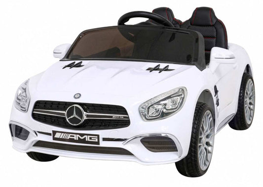 Mercedes Benz AMG SL65 S biały elektryczny samochód dla dzieci z pilotem i LED-ami