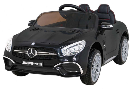 Czarny elektryczny samochód dla dzieci Mercedes AMG SL65 S z pilotem i światłami LED