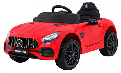 Czerwony Mercedes Benz GT na akumulator dla dzieci z MP3, LED i pilotem do zdalnego sterowania