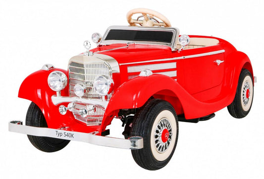Mercedes Benz Retro 540A red electric kids car with LED lights and MP3 panel