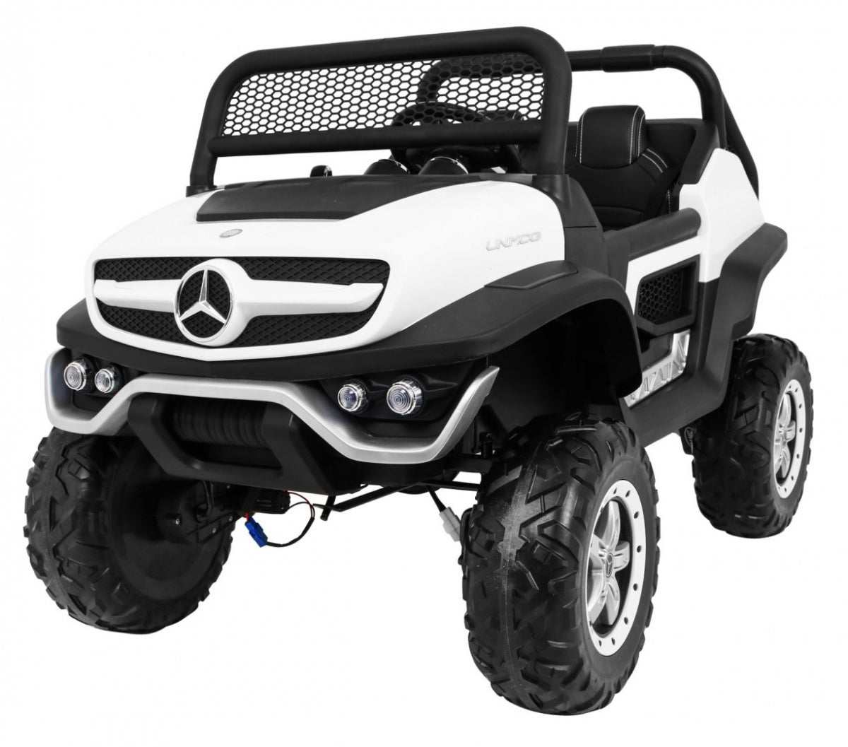 Mercedes UNIMOG Pojazd dla dzieci biały z napędem 2 lub 4 silniki, pilotem i trzema prędkościami