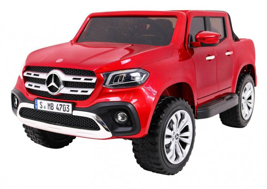 Mercedes X Class dla dzieci czerwony pojazd na baterie z napędem 4x4 i pilotem zdalnego sterowania